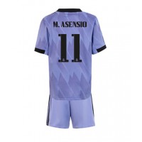 Dres Real Madrid Marco Asensio #11 Gostujuci za djecu 2022-23 Kratak Rukav (+ kratke hlače)